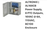 Altronix AL168CB Power Supply, Ptc Outputs, 6A, 115VAC.. Fixed Price $150.00.