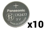 10 Ten Panasonic Bulk 3V Lithium Coin Cell Battery Exp 2032. Fixed Price $24.99.