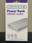Infinitive Power Bank 3600 Mah, Portable Rechargeable Battery Back Up, New. Fixed Price $15.99.