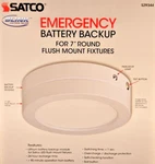 Satco Blink Ultra Slim Emergency Battery Backup For 7" Round Flush Mounts S29344. Fixed Price $14.95.