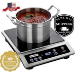 Changbert Induction Cooktop, Commercial Grade Portable Cooker, Large 1800W. Fixed Price $117.77.