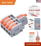10PCS Lever Wire Connectors, 4 Out Iy Mini Quick Terminal Block Compact .... Fixed Price $26.95.
