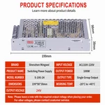 Mw S-100F-24 Switching Power Supply 24V 4.5A 100W Ac/dc. Fixed Price $36.00.