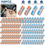 100X Reusable Spring Lever Terminal Block Electric Compact Wire Cable Connectors. Fixed Price $16.61.