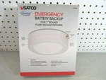 Satco S9344 Emergency Battery Backup For 7" Round Flush Mount Fixtures. Fixed Price $39.99.