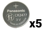 5 Five Panasonic Bulk 3V Lithium Coin Cell Battery Exp 2032. Fixed Price $15.99.