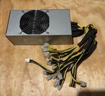 Quiet Bitmain APW5 12V 1300/2600W 115/240VAC Power Supply 20X Pcie For Antminers. Fixed Price $149.99.