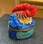 Bar Harbor Maine Lobster Trinket Box Coastal Souvenir Hinged Jewelry. Fixed Price $21.74.