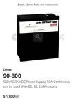Detex 90-800 Series Regulated Power Supply Nib. Fixed Price $99.99.