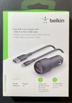 Belkin Boost Usb-a Car Charger Dual Port 12W + Micro-usb Cable New. Fixed Price $19.98.