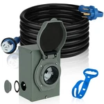 Amp SS2-50P Generator Power Inlet Box With 15FT Cord, Pre-drille.... Fixed Price $136.38.