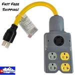 Nema L14-30P Generator Adapter 30A 4X 20AMP Outlet With L5-30R 125 250V. Fixed Price $47.98.