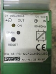 Phoenix Contact 2940621 Eg 45-PS Power Supply 120VAC In 24VDC 250MA Out *tested*. Fixed Price $95.00.