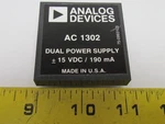Analog Devices Ac 1302 75-0993103 Dual Power Supply 15VDC/190 Ma. Fixed Price $51.69.