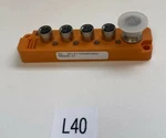 New Lumberg M8309-01, Sbs 4/LED-3, Actuator Sensor Distribution Box. Fixed Price $100.00.